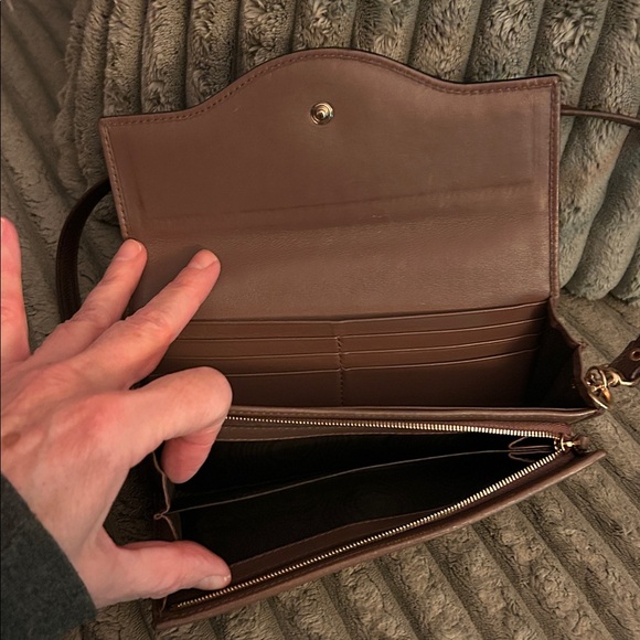 Gucci Vintage Bifold Long Wallet Crossbody Guccissima Embossed GG Leather 4-Way - Picture 14 of 17